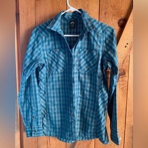 EMS Eastern Mountain Sports button up long sleeve hiking outdoor shirt